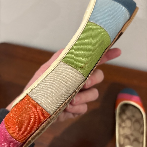Coach Laila Canvas Striped Ballet Flats - Multicolor, 10 - Picture 6 of 8